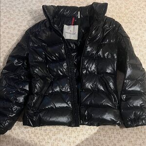 Moncler Kids Shiny Black Puffer Coat